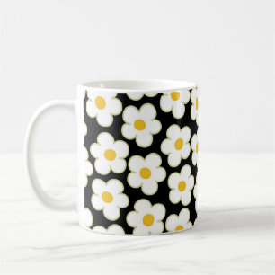 Mug Noir Y2K Fleur sauvage Bold Retro Spring Cuisine