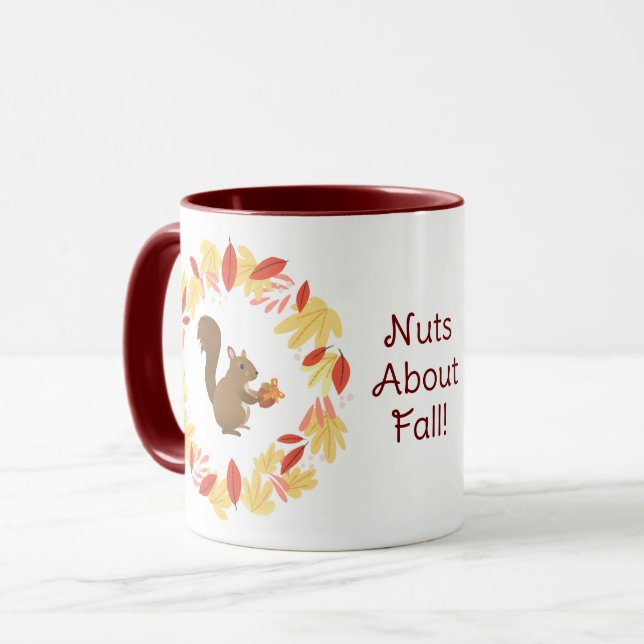 Mug Noix À propos de l'écureuil d'automne (Devant gauche)
