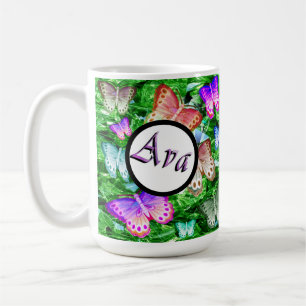 Mug Nom Ava Avec Vol Des Papillons,