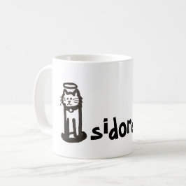 Mug - Nom avec lettre de chat initiale I