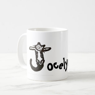 Mug - Nom avec lettre de chat initiale J