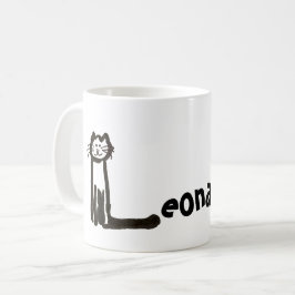 Mug - Nom avec lettre initiale de chat L