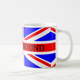 Mug nom basset hound sur drapeau
