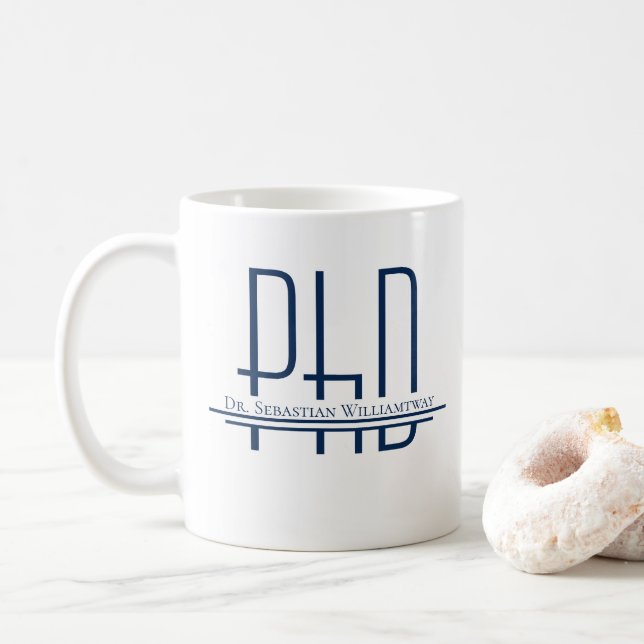 Mug Nom Bleu Doctorat (Avec donut)