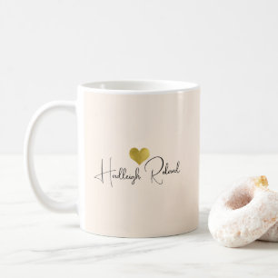 Mug Nom Calligraphie Monogramme Cœur