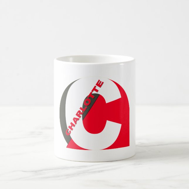 Mug Nom Charlotte Monogrammed Minimal Noir (Centre)