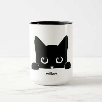 Mug Nom de compagnie de chat mignon personnalisé