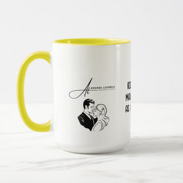 Mug Nom de couleur modifiable Monogramme Écrire des ca (Gauche)
