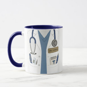 Mug Nom de docteur personnalisé Professionnel médical