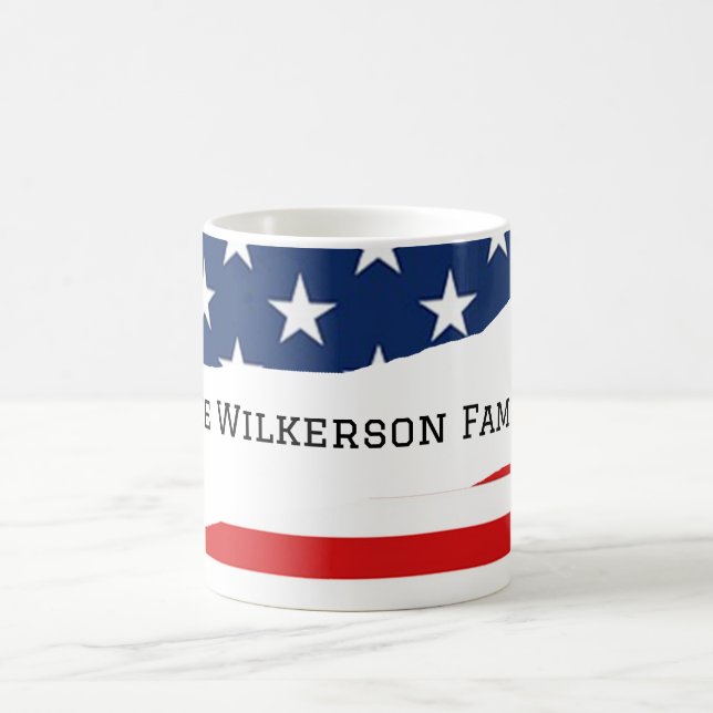 Mug Nom de famille American Flag (Centre)