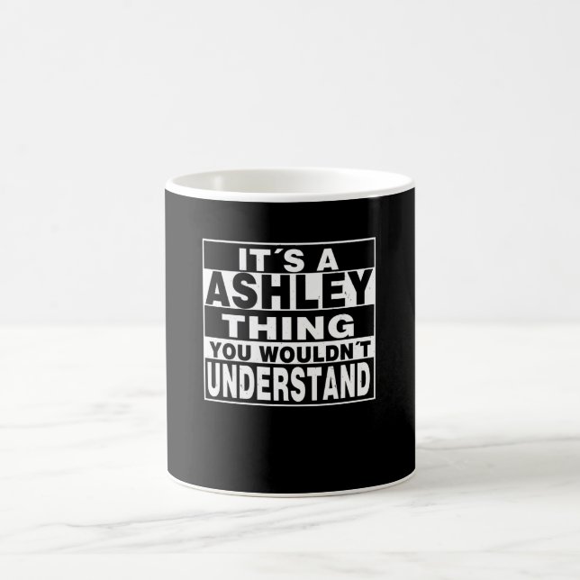Mug Nom de famille ASHLEY Cadeau personnalisé (Centre)