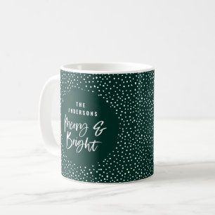Mug Nom de famille Merry & Bright personnalisé