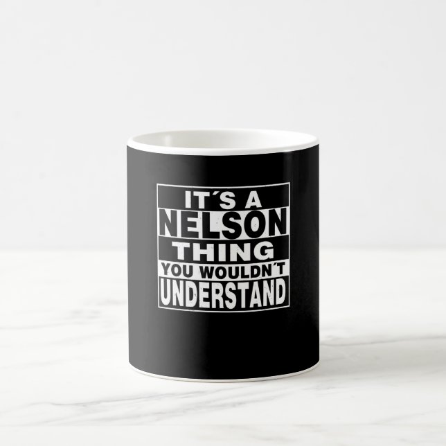 Mug Nom de famille NELSON Cadeau personnalisé (Centre)