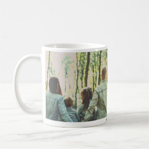 Mug Nom de famille vert sapin de Noël photo moderne