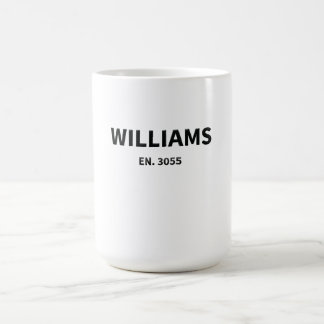 Mug Nom de famille Williams - Personnalisé "Est. 2025"