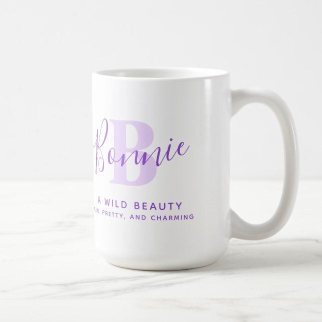 Mug Nom de la bande signifiant monogramme B texte pour (Droite)