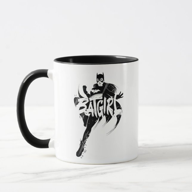 Mug Nom de la brosse d'encre Batgirl (Gauche)