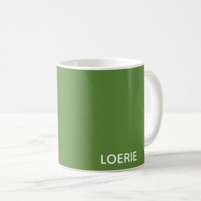Mug Nom de la couleur verte Loerie (Devant droit)