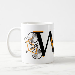 Mug Nom de la lettre de cyclisme sur route