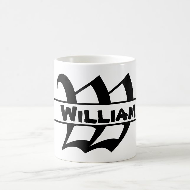 Mug Nom de la Personnaliser Lettre ornement (Centre)