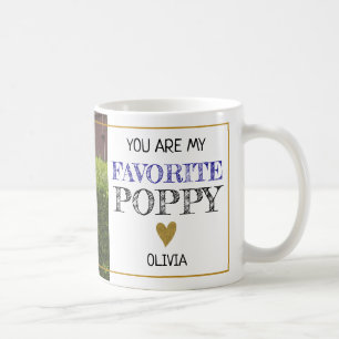 Mug Nom de la photo du grand-père du pavot préféré