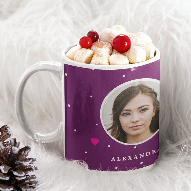 Mug Nom de la photo personnalisée Noël drôle famille (Créateur téléchargé)