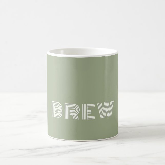 Mug Nom de la police Soft Green C22 & White Fun Person (Centre)