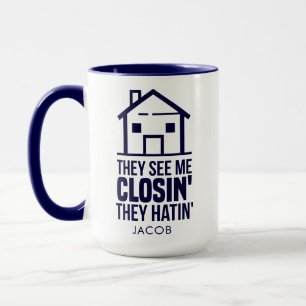 Mug Nom de l'agent immobilier Agent immobilier Fermetu