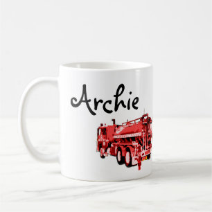 Mug Nom De L'Archie Avec Camion Red Fire,