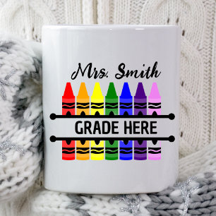 Mug Nom de l'enseignant personnalisé Appréciation Cade