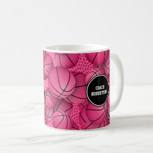 Mug nom de l'entraîneur de basket sports saison keepsa