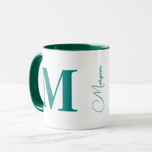Mug Nom de lettre initiale personnalisé Monogramme s