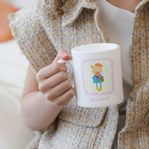 Mug Nom de l'illustration de l'ours Hipster Boho color
