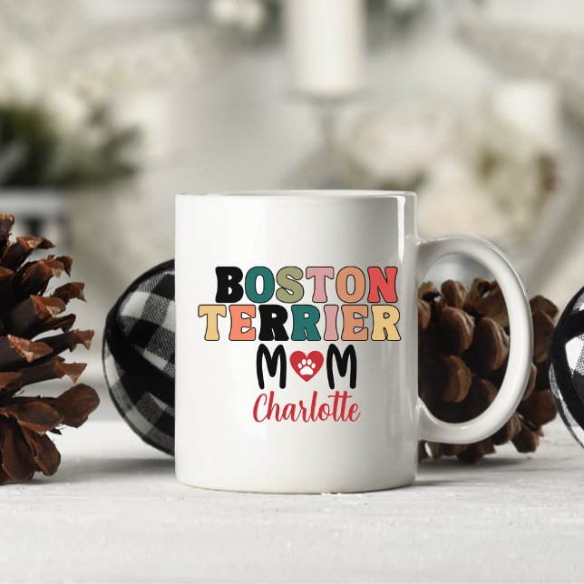 Mug Nom de maman Boston Terrier (Créateur téléchargé)