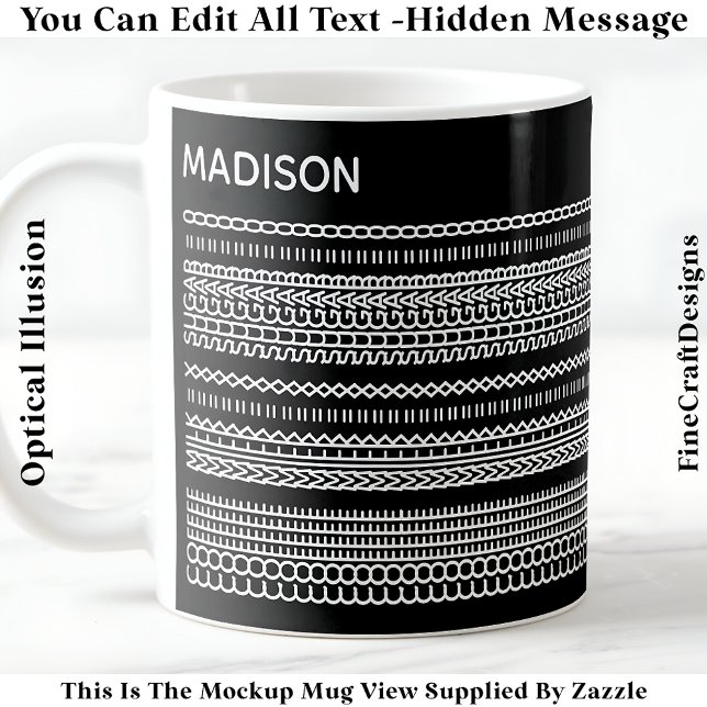 Mug Nom de message caché de préférence de café 101W él (Créateur téléchargé)
