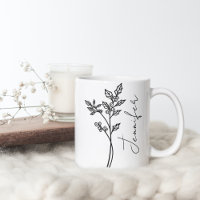 Nom de script de houx de fleur du mois de naissanc