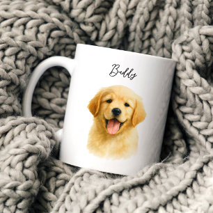 Mug Nom de script de portrait de chien de compagnie à 