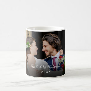 Mug Nom de votre photo de mariage préférée et date
