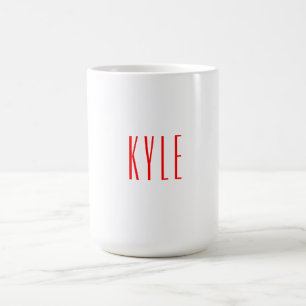 Mug Nom d'écriture classique professionnel rouge blanc