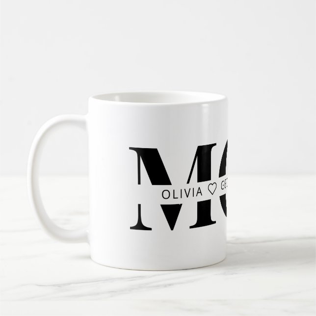 Mug Nom d'enfant personnalisé mignon Maman (Gauche)