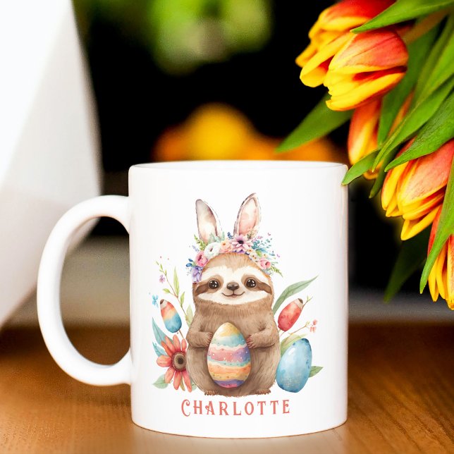 Mug Nom des oeufs de lapin lapin de Pâques (Créateur téléchargé)