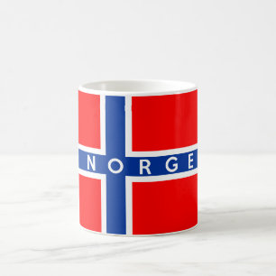 Mug nom des textes de norge de pays de drapeau de la