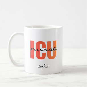 Mug Nom d'infirmière en soins intensifs personnalisé