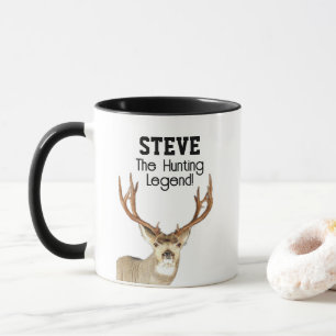 Mug Nom drôle Mule Deer Chasse Légende Sports