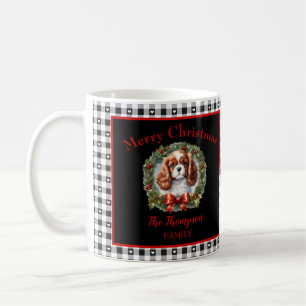Mug Nom du chien migre Cavalier Charles En vichy Noël
