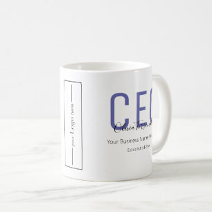 Mug Nom du directeur général Logo de l'entreprise