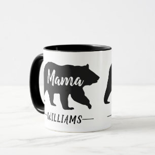 Mug Nom du monogramme de l'ours de la maman russe