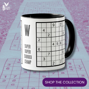 Mug Nom du monogramme Sudoku