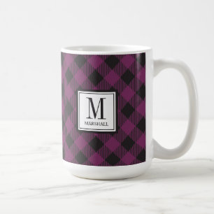 Mug Nom du monogramme violet de Buffalo