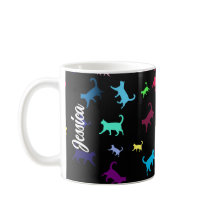 Nom du Motif arc-en-ciel Chats Monogram